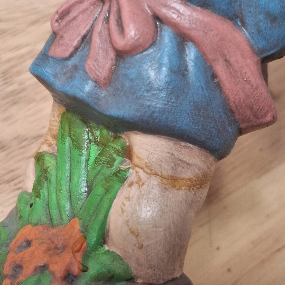 Vintage Ceramic Garden Gnomes / Dwarfs Set Of 6 Hand Painted Pixie Girl Boy READ - Picture 7 of 16